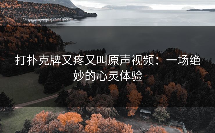 打扑克牌又疼又叫原声视频：一场绝妙的心灵体验