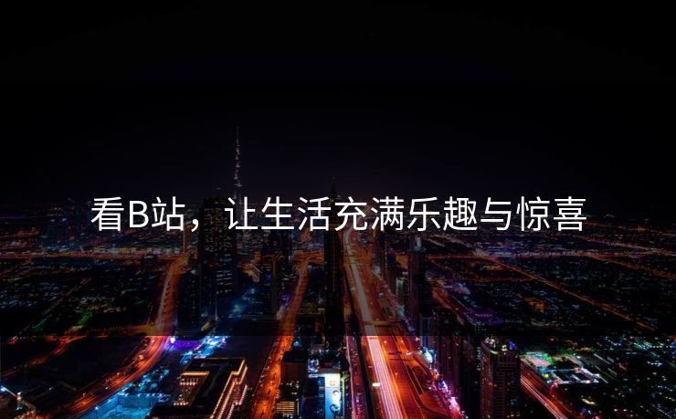 看B站，让生活充满乐趣与惊喜