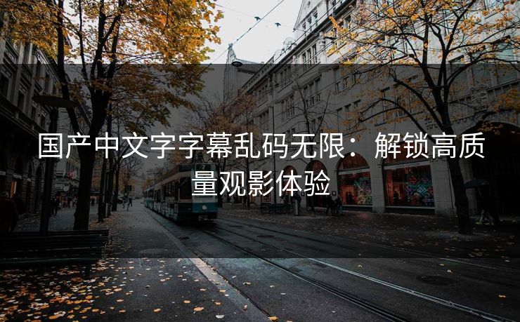 国产中文字字幕乱码无限：解锁高质量观影体验