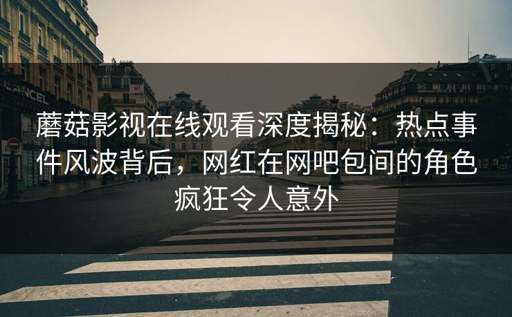 蘑菇影视在线观看深度揭秘：热点事件风波背后，网红在网吧包间的角色疯狂令人意外