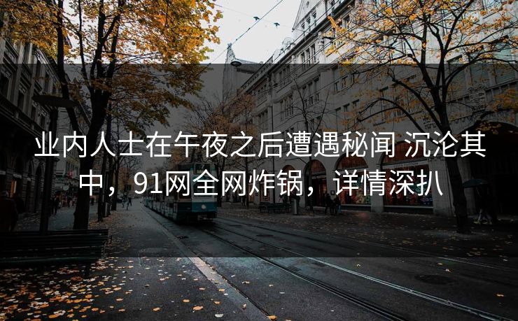业内人士在午夜之后遭遇秘闻 沉沦其中，91网全网炸锅，详情深扒